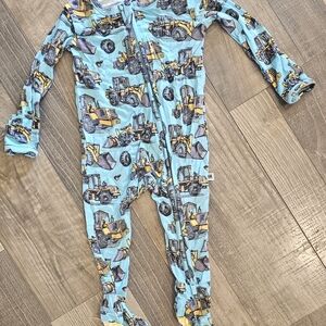 Construction Vehicle Print Kids One Piece